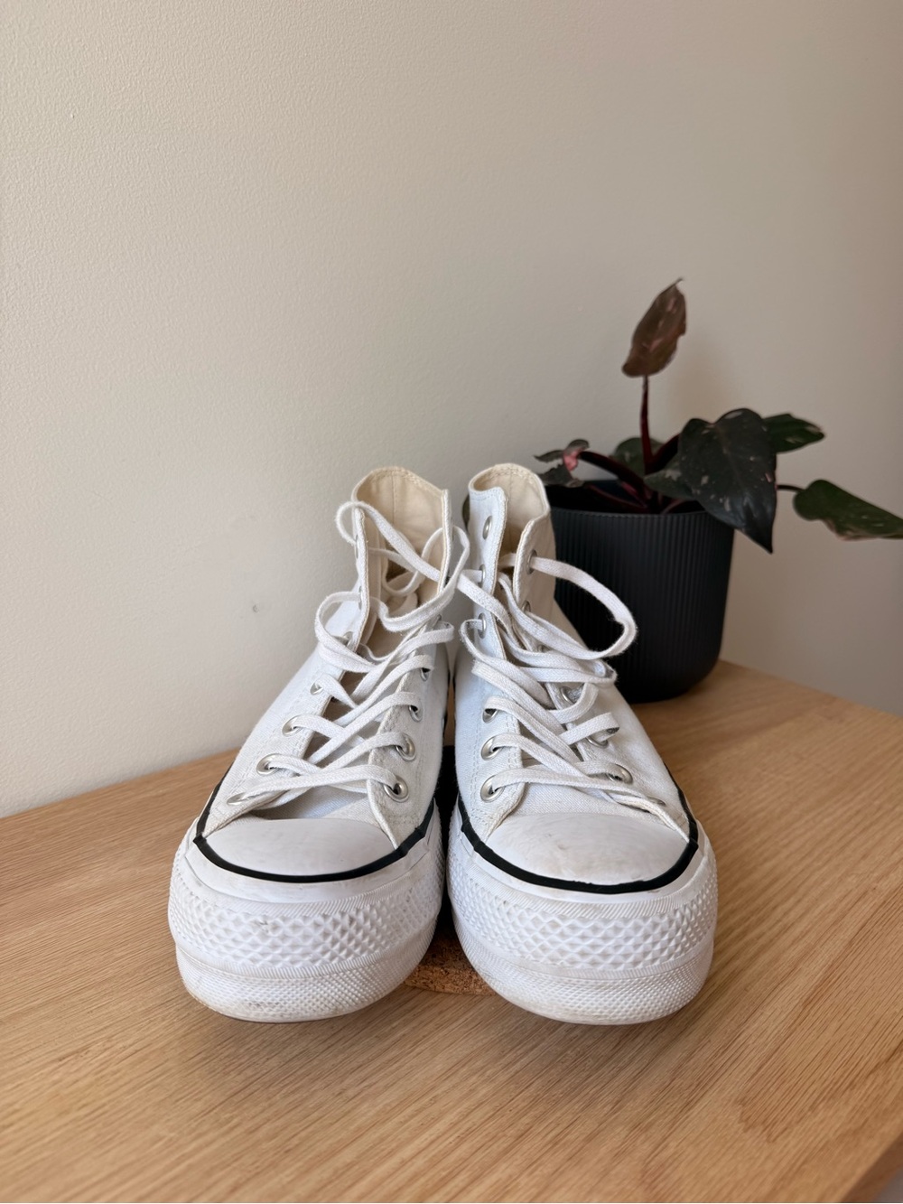 Converse Platform White High-Tops - Picture 2 of 8